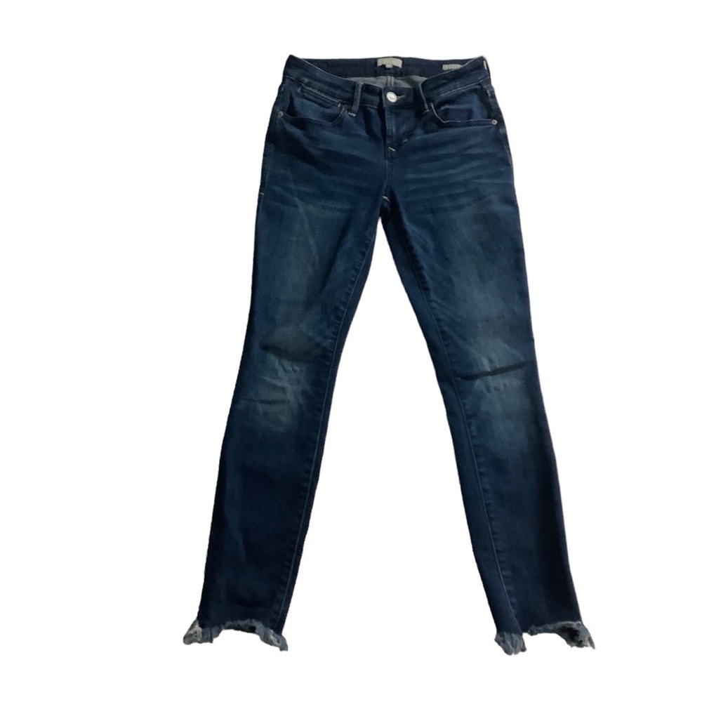 Dear John Jeans Joyrich Comfort Skinny Distressed Raw Hem Size 25